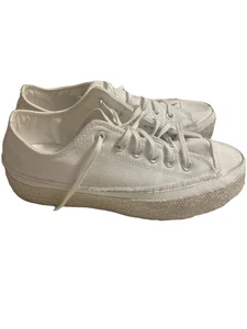 Converse Espadrille Chuck Taylor All Star SIZE 9 WOMEN'S White Platform - Picture 1 of 7