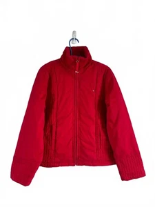Girls Tommy Hilfiger jeans winter coat size medium red (507) - Picture 1 of 10