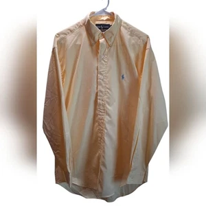 Ralph Lauren Shirt Mens Small Yellow Preppy Classic Casual Button Up Business - Picture 1 of 14