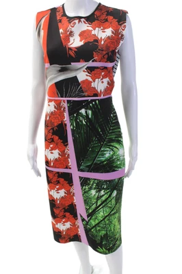 Vestido de mujer Clover Canyon estampado abstracto sin mangas recortado multicolor talla L Foto 1 de 4