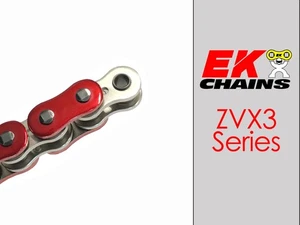 Vortex Racing EK 525 ZVX3 120 Link Rivet Chain Metallic Red 525ZVX3-120AR - Picture 1 of 2