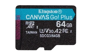 Kingston 64GB microSDXC Canvas Go Plus 170MB/s Read UHS-I, C10, U3, V30, A2/A1 - Picture 1 of 4