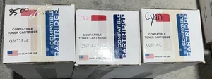 Compatible W/HP 3500/3550 Color Toner Magenta/Cyan/Yellow Q2671A, Q2672A, Q2673A - Picture 1 of 8