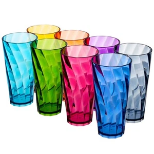 Optix Bicchieri da Bere Riutilizzabili in Plastica (Set di 8) 26oz Tazze da Tè Ghiacciato in Gioiello... - Foto 1 di 8