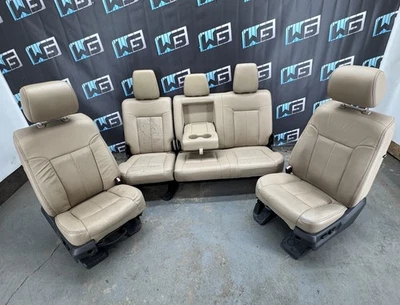 OEM 2011-2016 FORD F250 F350 F450 SEATS HEATED COOLED FRONT & REAR TAN *NOTES Foto 1 de 4