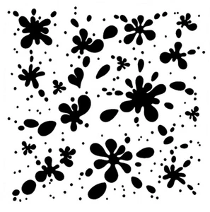 Stencil davvero fantastici, Happy Splatter, 6", gocce, fuoriuscita, splat, versamento, divertimento - Foto 1 di 1