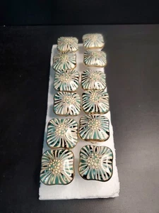 G Decor MILANO COLLECTION DOOR KNOBS CERAMIC DOOR KNOBS Green Set of 12 - Picture 1 of 5
