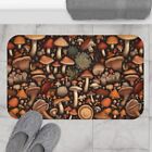 Brown Forestcore mushroom bath mat / Cute Nature lover Cottagecore bathroom mat