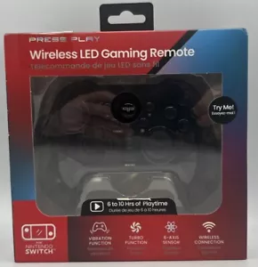 Press Play Wireless LED Gaming Remote for Nintendo Switch Clear with lights - Picture 1 of 9