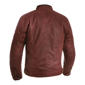 Oxford Holwell 1.0 Mens Waxed Cotton Motorcycle Motorbike Jacket Red - Picture 1 of 4