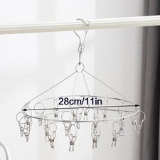Supporto calze in acciaio inox, supporto asciugacalze clip 20 con X0L0
