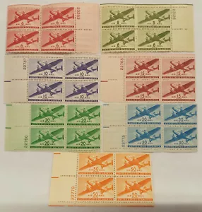 FRANCOBOLLI USPS - Blocco Piastra Mnh - POSTA AEREA - C25 C26 C27 C28 C29 C30 C31 (PBA09) - Foto 1 di 1