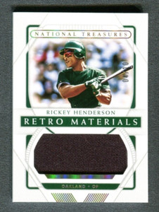 2021 National Treasures Holo Silver #70 Rickey Henderson JSY 4/10 A37 162