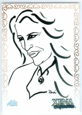 XENA ART & IMAGES RENEE O'CONNOR ART ARTIFEX INSERT TRADING CARD R2 ALTI - Image 1 of 2