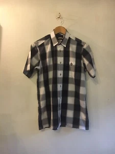 HENRY LLOYD, Pure Cotton-Blue White Check-Short Sleeve-Shirt. S Reg, Worn Once - Picture 1 of 10