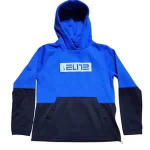 Nike THERMA-FIT Elite Pullover Hoodie XL Blue Boy Fleece Sports School PE - Picture 1 of 21