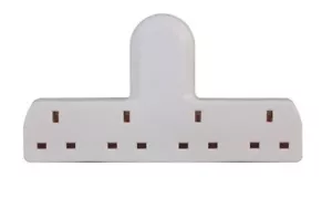 Bloque de extensión de 4 vías adaptador de enchufe de red multi enchufe aprobado por Gran Bretaña 13A - Imagen 1 de 1