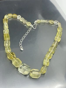 Jay King DTR Light Green Quartz Sterling Silver 925 Collar Beaded Necklace - Picture 1 of 4