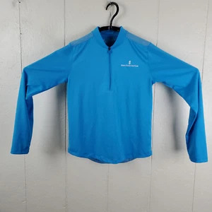 Under Armor Sweatshirt Youth Extra Large Blue Mock Neck 1/4 Zip Long Sleeve - Picture 1 of 15