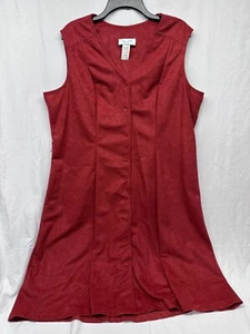 VTG 1960s Greentree by Walden Classic Burgundy Red Dress w/ Pocket Sz 22 1/2 - Picture 1 of 9