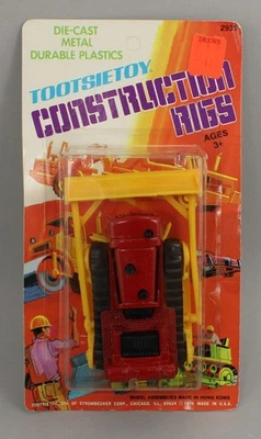 DE COLECCIÓN AÑOS 70 *PLATAFORMAS DE CONSTRUCCIÓN TOOTSIETOY* DOZER CRAWLER ROJO Y AMARILLO *NUEVO EN PAQUETE* Foto 1 de 3