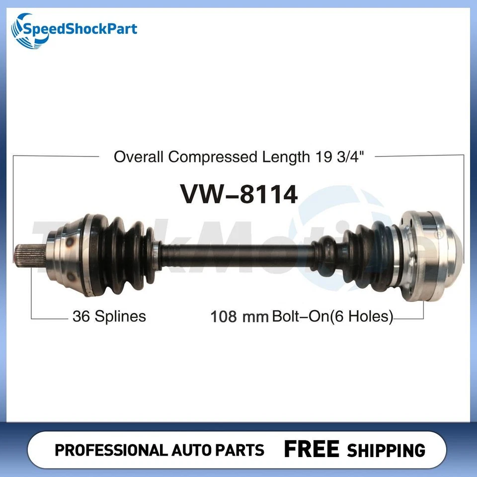 Eje delantero izquierdo CV para Volkswagen Beetle 2,0 L automático manual 2013 2014 Foto 1 de 1