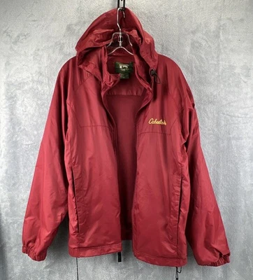 Cabelas Windbreaker Adult Small Burgundy Full Zip Stillwater Supply Jacket AS IS - Image 1 of 4