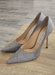 Jimmy Choo Highheels, 41, silber, Glitzer, nur anprobiert, draußen ungetragen - Bild 1 von 7