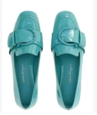 Mocasines Bonnie Salvatore Ferragamo para mujer turquesa talla 7C y 8C nuevos con caja Foto 1 de 4