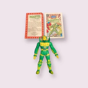 Vintage 1985 Mantis DC Comics Super Powers Kenner Action Figure W/ Card Comic - Picture 1 of 10