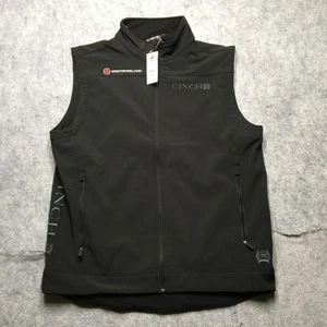 Cinch Bonded Vest Mens Large Black Softshell Embroidered Westmoreland Logo USA - Picture 1 of 16