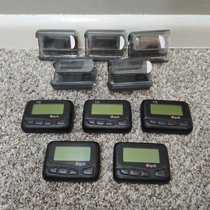 Lot Of 5 Sun Telecom T5 Spok Black 1-Way Alpha Numeric Encrypted Secure Pager - Picture 1 of 6