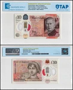 Great Britain 10 Pounds Sterling, 2024, P-399, UNC Polymer, Authenticated - Picture 1 of 1