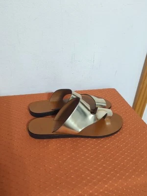 Sandalias sin cordones Kenneth Cole plateadas metálicas para mujer talla 6 nuevas con etiquetas Foto 1 de 4