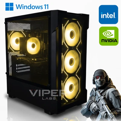 RTX 5060 NVIDIA  Intel i7 32GB DDR4 RAM 1TB SSD Windows 11 WiFi White GAMING PC - Image 1 of 4