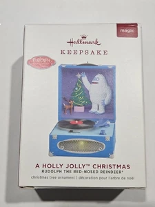 Hallmark 2019 HOLLY JOLLY RED NOSE RUDOLPH PLATTENSPIELER Ornament BRANDNEU RAR - Bild 1 von 7