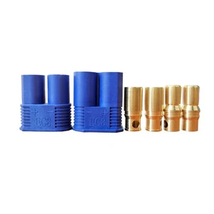 1 Pair of Battery Starter Male and Female Plugs Plated Banana Connectors Plugs - Picture 1 of 12