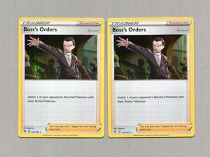 Boss's Orders Rebel Clash Rare Holo 154/192 2 Karten Lot - Bild 1 von 2