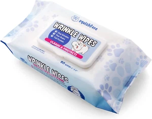 Squishface Wrinkle Wipes – 6”x8” Large Chlorhexidine Dog Wipes - Anti-Itch, Tear