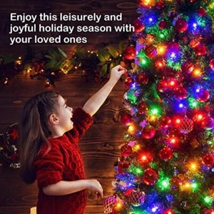 7.5FT Prelit Slim Christmas Tree 250 LED Lights Easy Assemble Metal Stand New - Picture 1 of 7