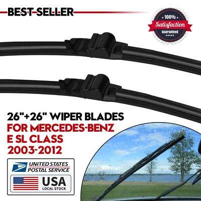 26"+26" Front Genuine Windshield Wiper Blades For Mercedes-Benz SL550 2007-2011 - Изображение 1 из 4