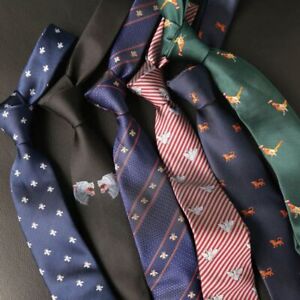 Men Suit Slim Neck Ties - 7cm Skinny Tie Business Ties Narrow Striped Necktie
