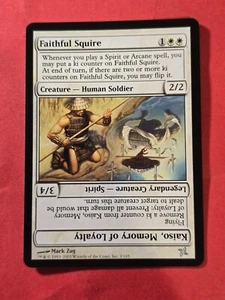 2005 MTG Betrayers of Kamigawa #3 Faithful Squire/Kaiso, Memory of loyalty, cd1 - Picture 1 of 3