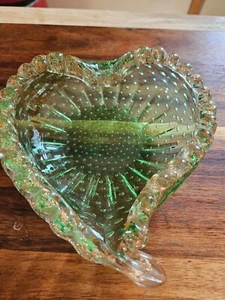 Rare Seguso Bullicante Bubble Murano Glass Shell Bowl Vase, Italy - Picture 1 of 8