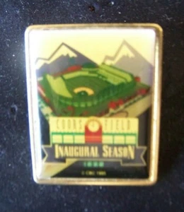 1995 Coors Field Inaugural Seaons lapel pin Colorado Rockies MLB scuffed - Picture 1 of 10