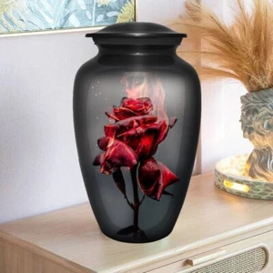 Rose Urn for Adult Ashes with Velvet Bag large Size. Rose Large Urn - Picture 1 of 4