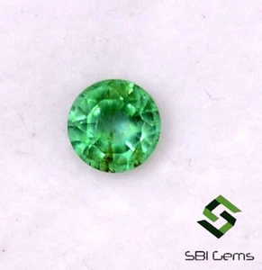 Certified Natural Emerald Round Cut 4.25 mm 0.32 CTS Untreated Loose Gemstone - Picture 1 of 6