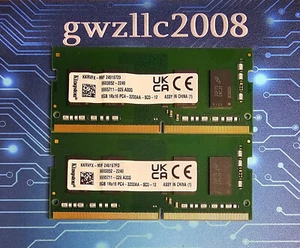16GB (2x8GB) PC4-25600 DDR4-3200MHz 1Rx16 Non-ECC Kingston KKRVFX-MIF - Picture 1 of 2