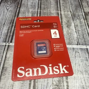 SanDisk 4GB Secure Digital High Capacity (SDHC) Memory Card Storage - Picture 1 of 2