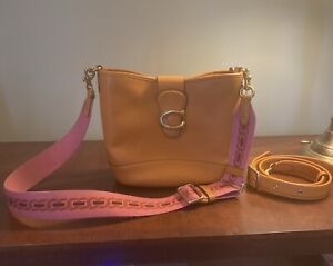COACH Tali Bucket Bag Smooth Soft Leather Extra Strap Canyon Brown B2279-CA112